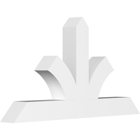 Ekena Millwork Richland Architectural Grade PVC Gable Bracket, 60"W x 32 1/2"H x 6"D x 6"F, 13/12 Pitch GBP060X33X0606RIC00